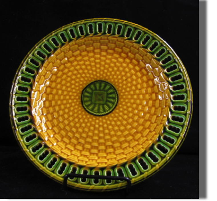 Reticulated cake stand, probably English, beautiful example, perfect.